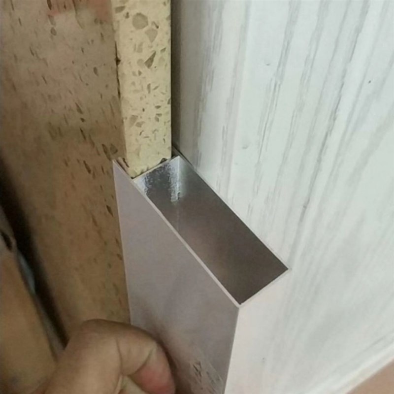 现货速发瓷砖橱柜单边槽大理石框封边条铝材配件u型槽凸槽立柱卡
