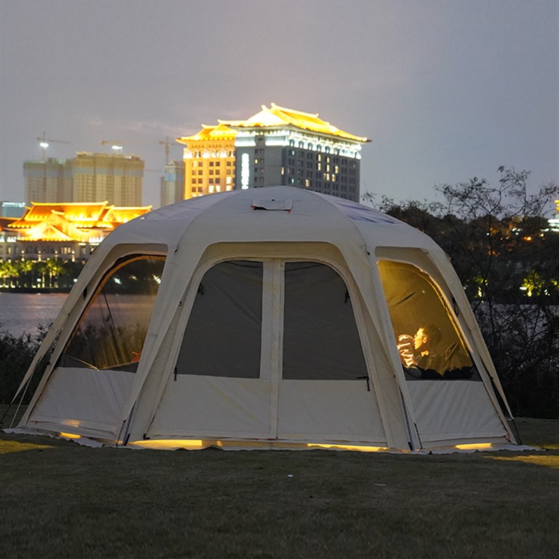 速发野外车尾营帐客厅烤火帐篷家庭户外露球防雨防晒旅行专业野外