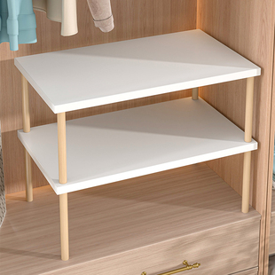 速发衣柜分层隔板木板柜橱隔断内柜收纳神器橱衣鞋简易分隔置物架