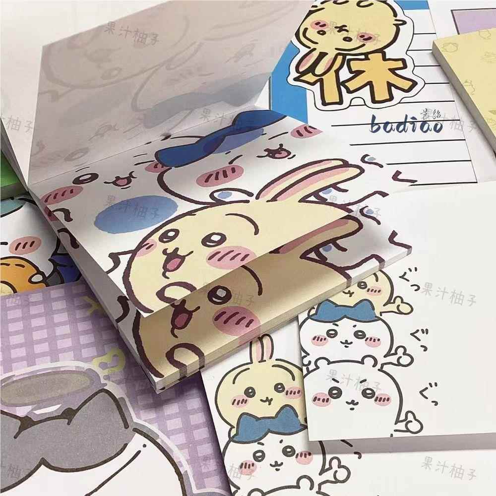 速发可爱chiika粘a便签本无w性便利贴吉伊卡哇便条学手学习可撕生