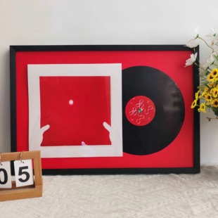 肖战黑胶唱片展示相框音乐专辑CD收纳展示专辑装裱相框挂墙展示架