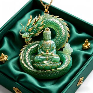 祥龙奉禅项链轻奢金属设计感释迦摩尼赐福庇佑守护饰品百搭感吊坠