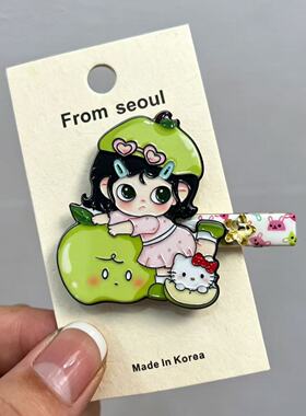 韩系卡通网红醋酸贝蒂运动系发夹