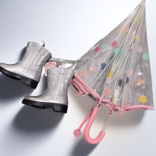 上新女宝宝小童靴子马丁雨靴可爱中筒外贸橡胶雨鞋 防滑软底 夏秋款