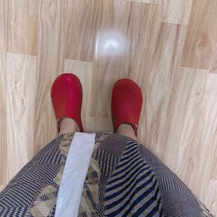 清仓大头拖鞋橡胶外贸厚底丑萌雨鞋花园工作遛狗种菜防水拖35-46