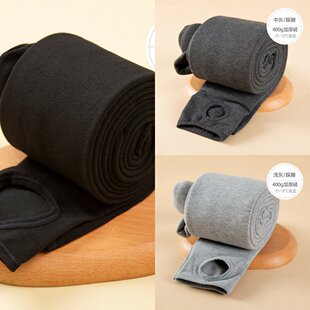 外穿加绒踩脚紧身薄绒加厚裤 女季 袜保暖裤 棉裤 袋装 秋裤 黑色打底裤