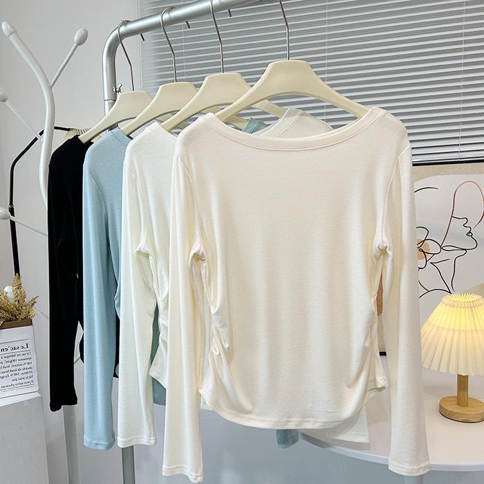 长袖韩版薄款棉混纺女装