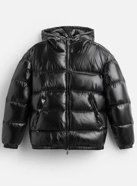 冬季男纯色连帽棉衣Winter men solidcolor hooded cotton jacket