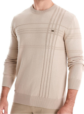 2024 Autumn/Winter Men's Round Neck SolidColor Sweater男毛衣