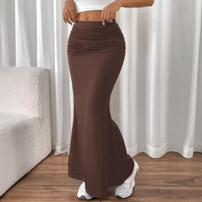 Sexy and versatile slim fit pleated skirt性感百搭褶皱半身裙