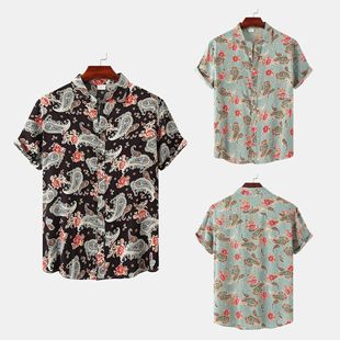 Hawaiian style loose casual print shirt 夏威夷风休闲印花衬衣