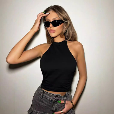 Simple and versatile slim fit base top女简约百搭修身打底上衣