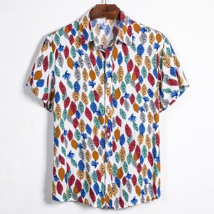 新款夏威夷沙滩短袖衬衫CS112Men's Hawaiian Short Sleeve Shirt