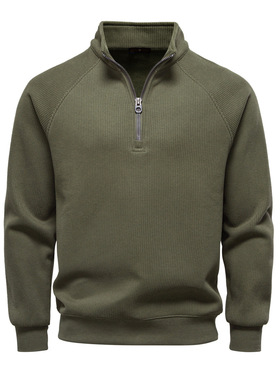 半拉链立领百搭加绒男卫衣collar versatile fleece men's hoodie