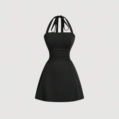2026Sexy Women's Skinny Hanging Neck Dress性感显瘦挂脖连衣裙
