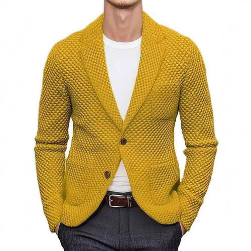 2026Men's casual knitted jacket cardigan男士休闲针织夹克开衫