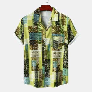 男士休闲宽松短袖衬衫Men's casual loose fitting short sleeves