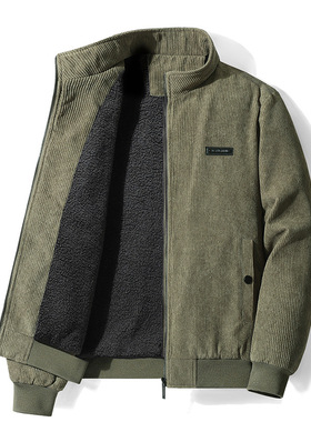 Men Clothing 2023 New Corduroy Coat Men's Winter Lamb Coat W