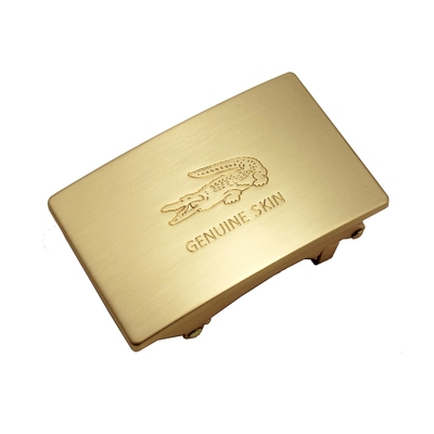 男士无孔无牙皮带扣头3.8鳄鱼