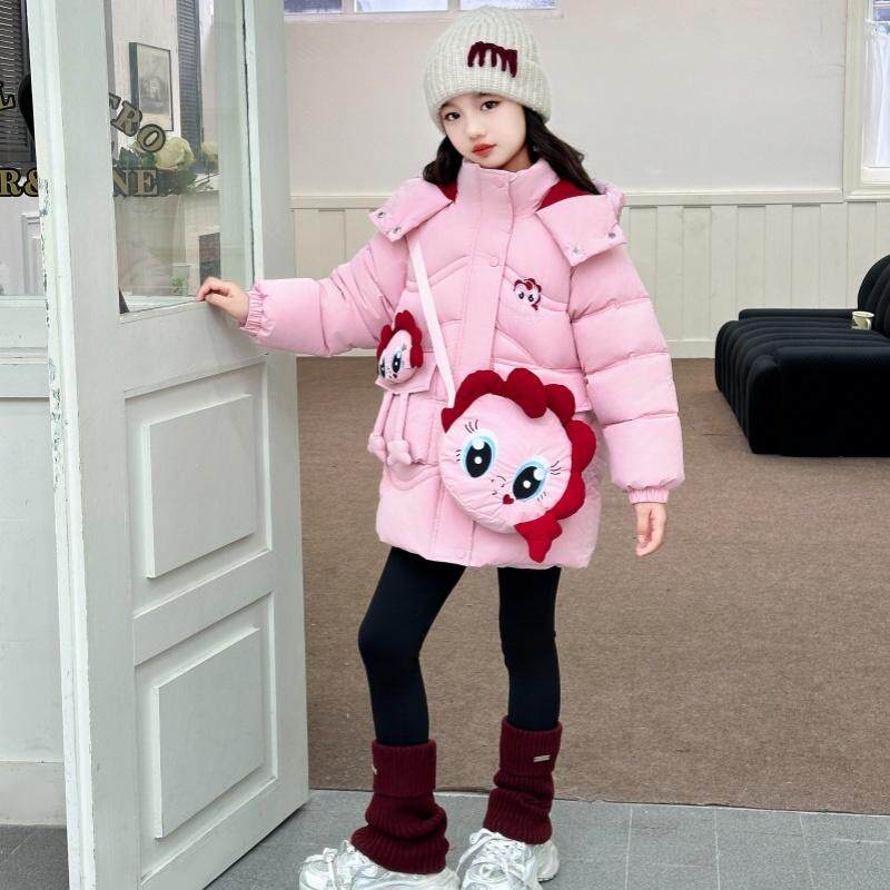 棉服外套宝宝中大童装保暖棉袄2025新款洋气冬季女孩超厚防寒棉衣