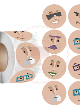 500贴/卷小红书新款MBTI16型人格贴纸eisnfptp搞怪装饰手账封口贴