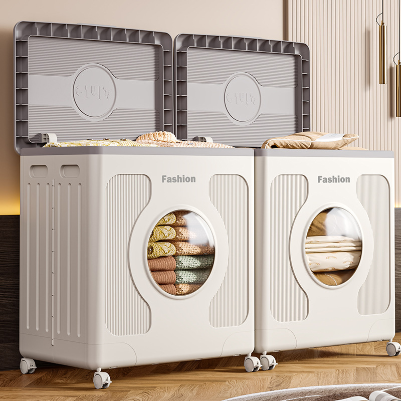 包邮】超大160L折叠收纳箱家用储物衣服玩具被子整理箱带滑轮