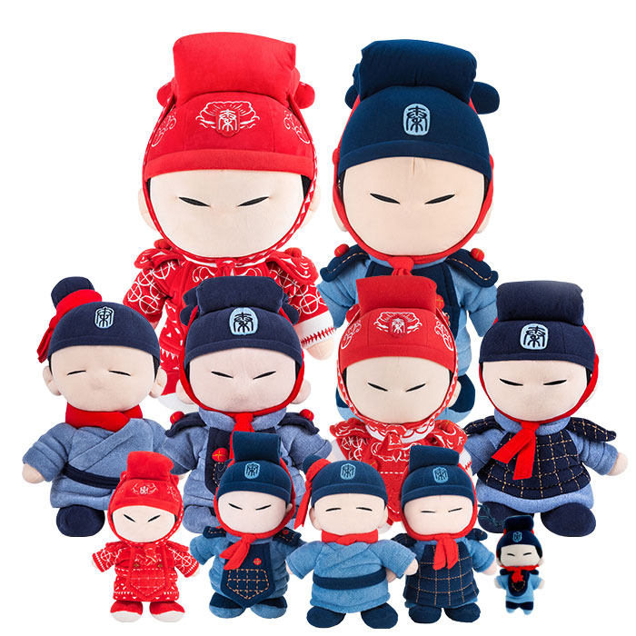 秦亲宝贝陕西旅游文创礼品卡通兵马俑毛绒玩偶纪念品