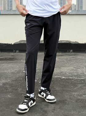 现货UA安德玛Storm春夏薄款梭织小直筒裤脚拉链运动长裤男1365622