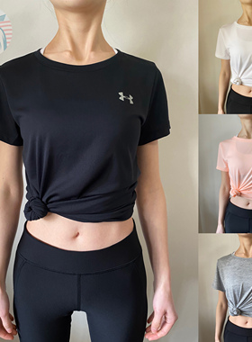 现货UnderArmour安德玛UA女圆领短袖T恤运动健身速干透气 1277207