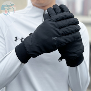 现货UA安德玛男士加绒保暖冬季防风防水骑行滑雪运动手套1373122