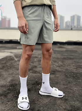 现货UnderArmour安德玛UA运动跑步速干带内衬美式短裤男1376508