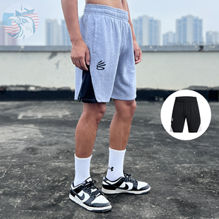 现货UA安德玛库里Curry Brand美式篮球高街棉质五分裤运动短裤男