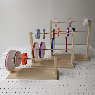 桌面多层丝带架织带收纳架绸带蛋糕店缎带架手工鲜花店彩带架纸筒