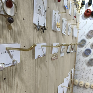 饰品展示架耳环收纳架实木耳钉架项链饰品架网红首饰袜子架8CM钉