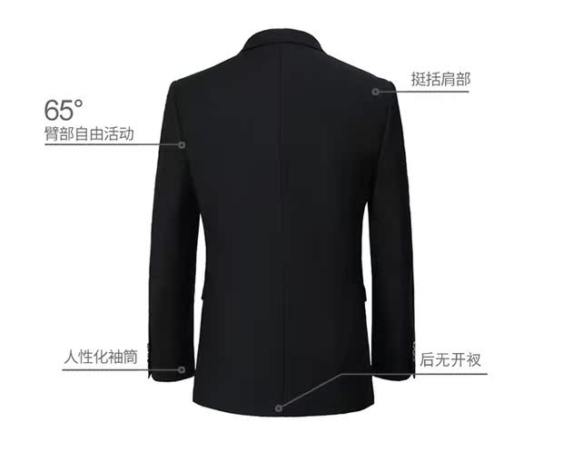 Bộ đồ mùa đông phù hợp với nam cộng với phần nhung dày Bộ đồ đen bó sát ấm áp ba mảnh kinh doanh chuyên nghiệp đầm đầm quần âu nam