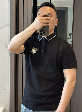 2024夏季新款男装撞色刺绣时尚休闲修身男士POLO衫短袖潮GX242002