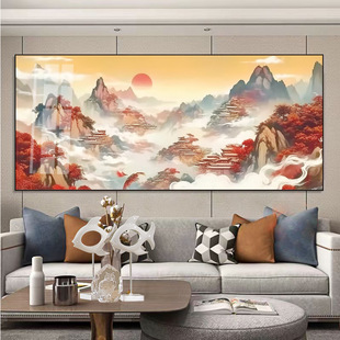 鸿运当头十字绣钻石画客厅沙发背景墙横版满绣自己绣【非成品】