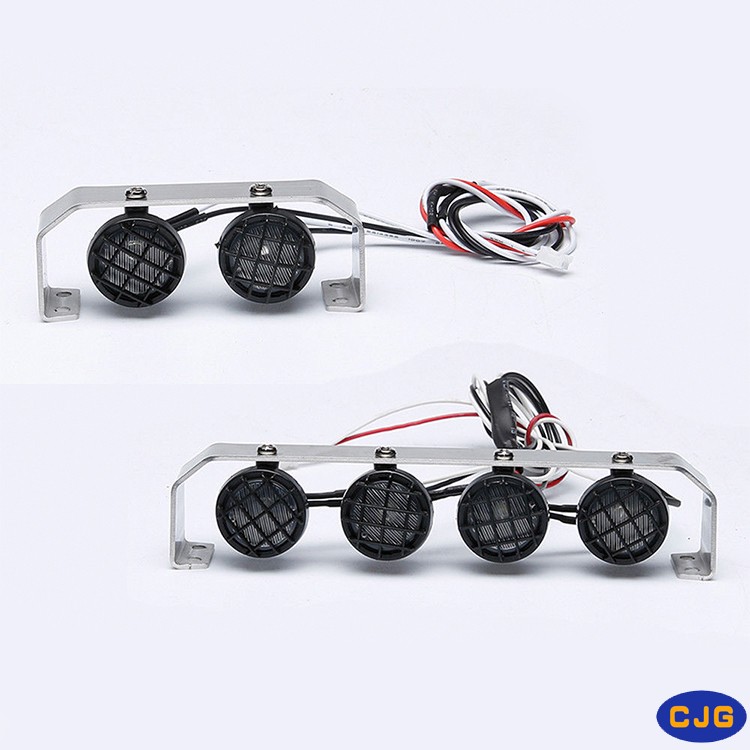 1/10仿真攀爬车配件 D90/SCX10/CC01模型车金属射灯 车顶灯套装
