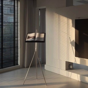 中古仓mooore书报架架展示琴谱不锈钢极简杂志架菜谱架书架复古架