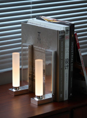 中古仓充电长续航装饰台灯书挡北欧INS蜡烛酒吧氛围中古复古极简