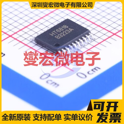 HT6818- TSSOP-20-EP 双声道D类功放音频放大器芯片IC