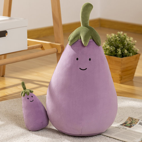 微笑茄子玩偶毛绒玩具