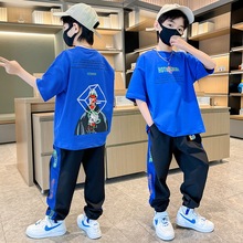 2025新款男童套装5夏天6中大童8薄款童装9男孩夏装10运动衣服12岁