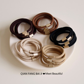 5根装 头绳黑色扎头发橡皮筋发绳发圈女生发饰 高弹力简约基础款