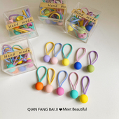 10根盒装 包邮 女儿童扎头绳发饰小皮筋不伤发头饰发夹发卡发绳发圈