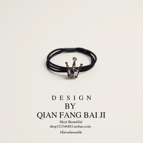 小皇冠发绳ins风复古文艺皮筋