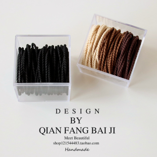 50根小皮筋女生扎头发黑色头绳韩国高颜值简约发绳新款头饰发圈咖