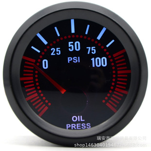 跨境爆款2寸52MM涡汽车油压表墨镜黑色外壳 汽车仪表 改装仪表