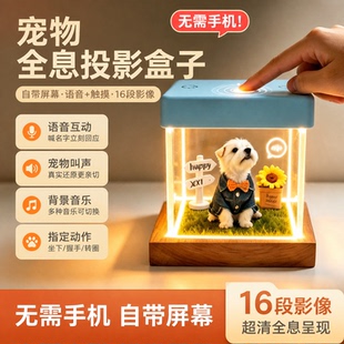 宠物全息投影盒子数字屋影像盒猫咪狗狗离世纪念品定制3d立体ai