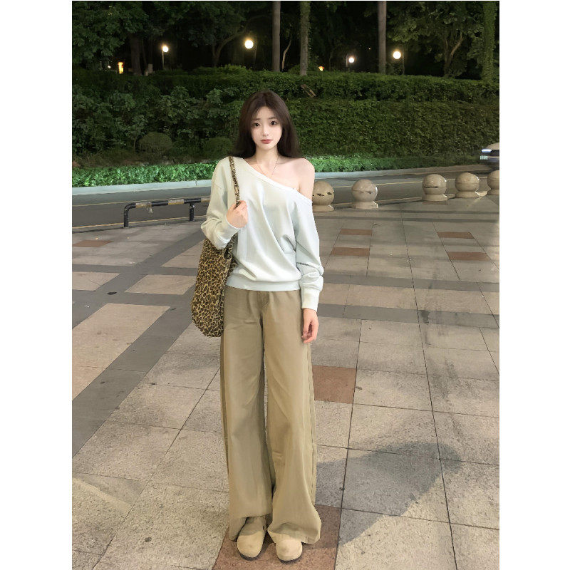 高个子加长版设计感阔腿牛仔裤女秋冬加绒高腰垂感宽松休闲拖地裤